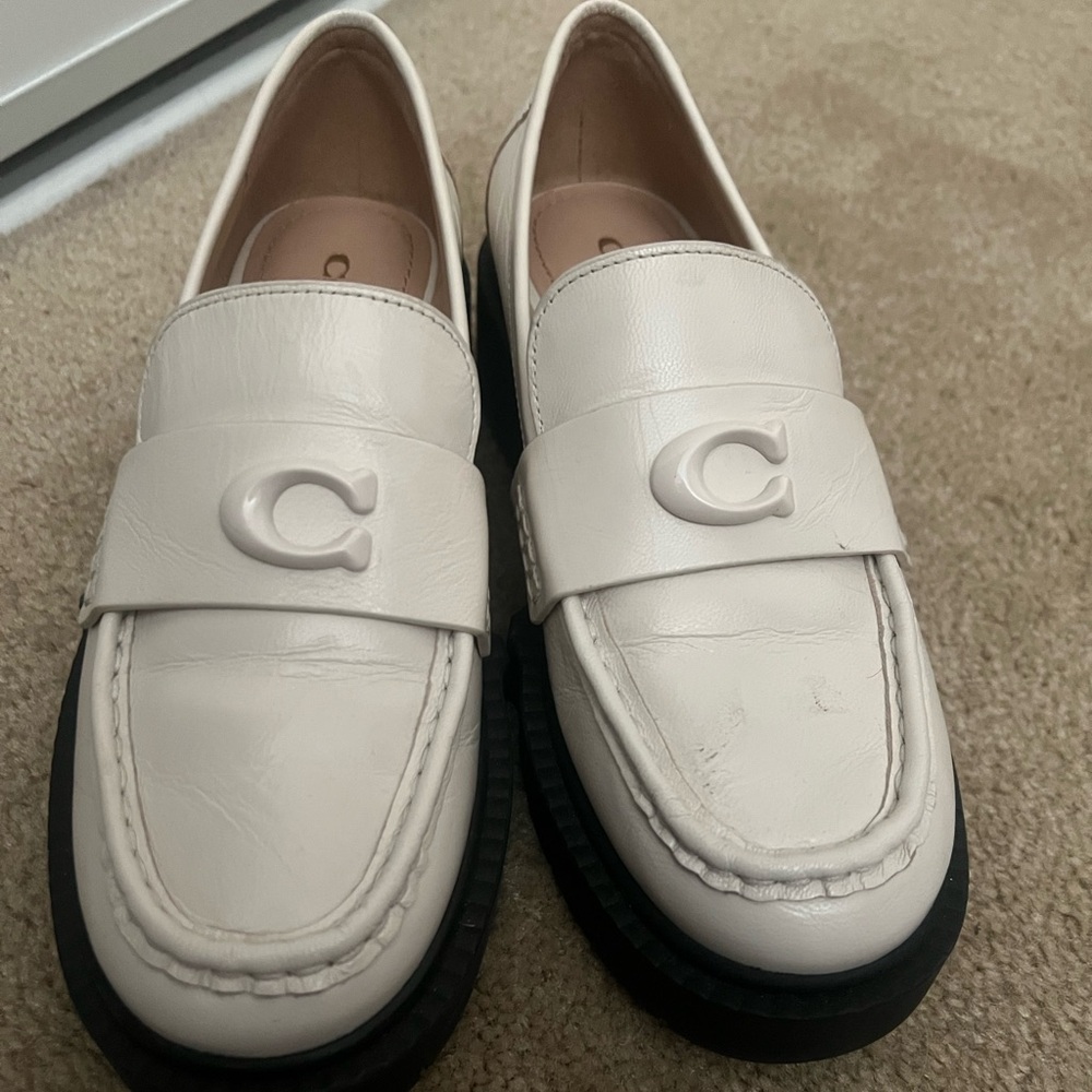 Coach Cream Leather Pumps